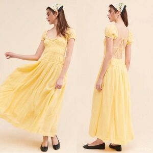 Free People Sunny Yellow Maxi Dress